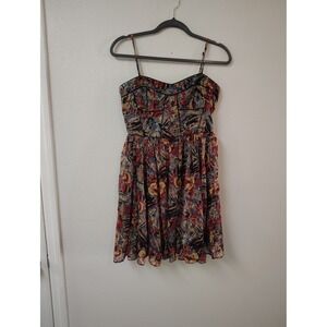 MM Couture by Miss Me Women Floral Mini Dress Sweetheart Smocked Back MMCD1390 M
